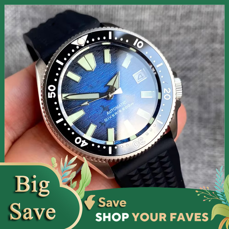 Rubber Strap Diver - 37mm Tandorio 200m Diving NH35 Movement