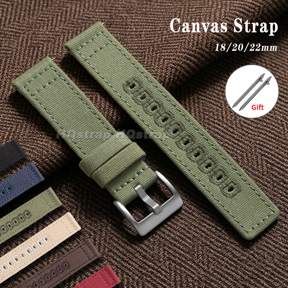 Nylon Canvas Watch Strap 18mm  - Canvas Strap Watch recension och pris