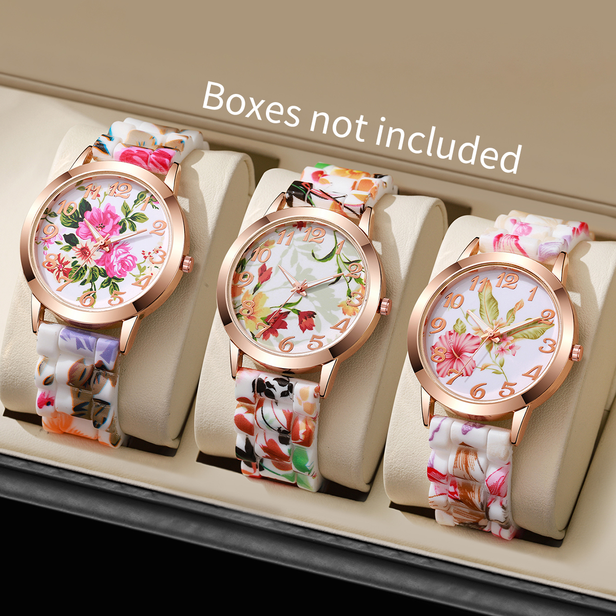 2/3/4/5PCS Fashion Flowers Pri - Silicone Band Women recension och pris