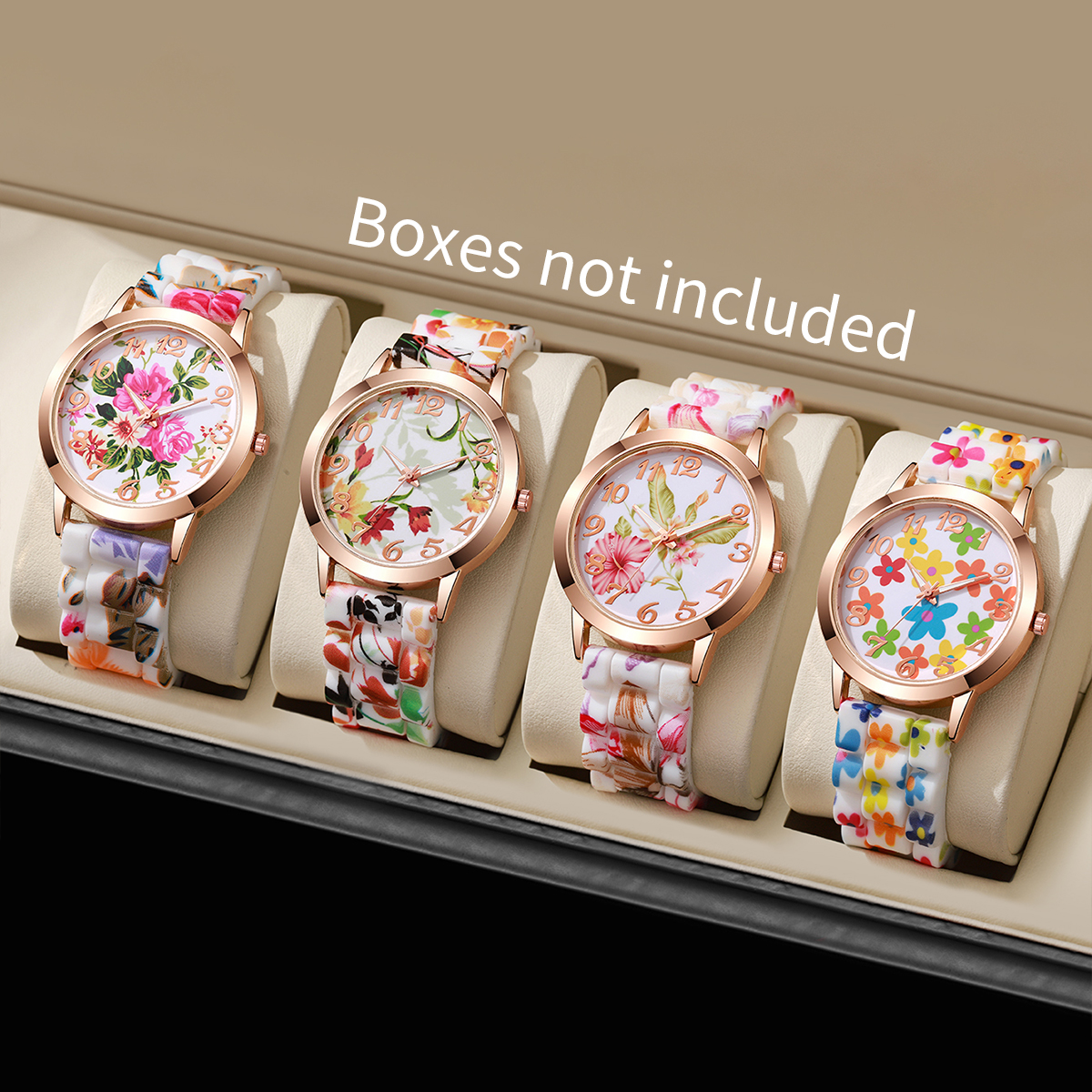 2/3/4/5PCS Fashion Flowers Pri - Silicone Band Women recension och pris