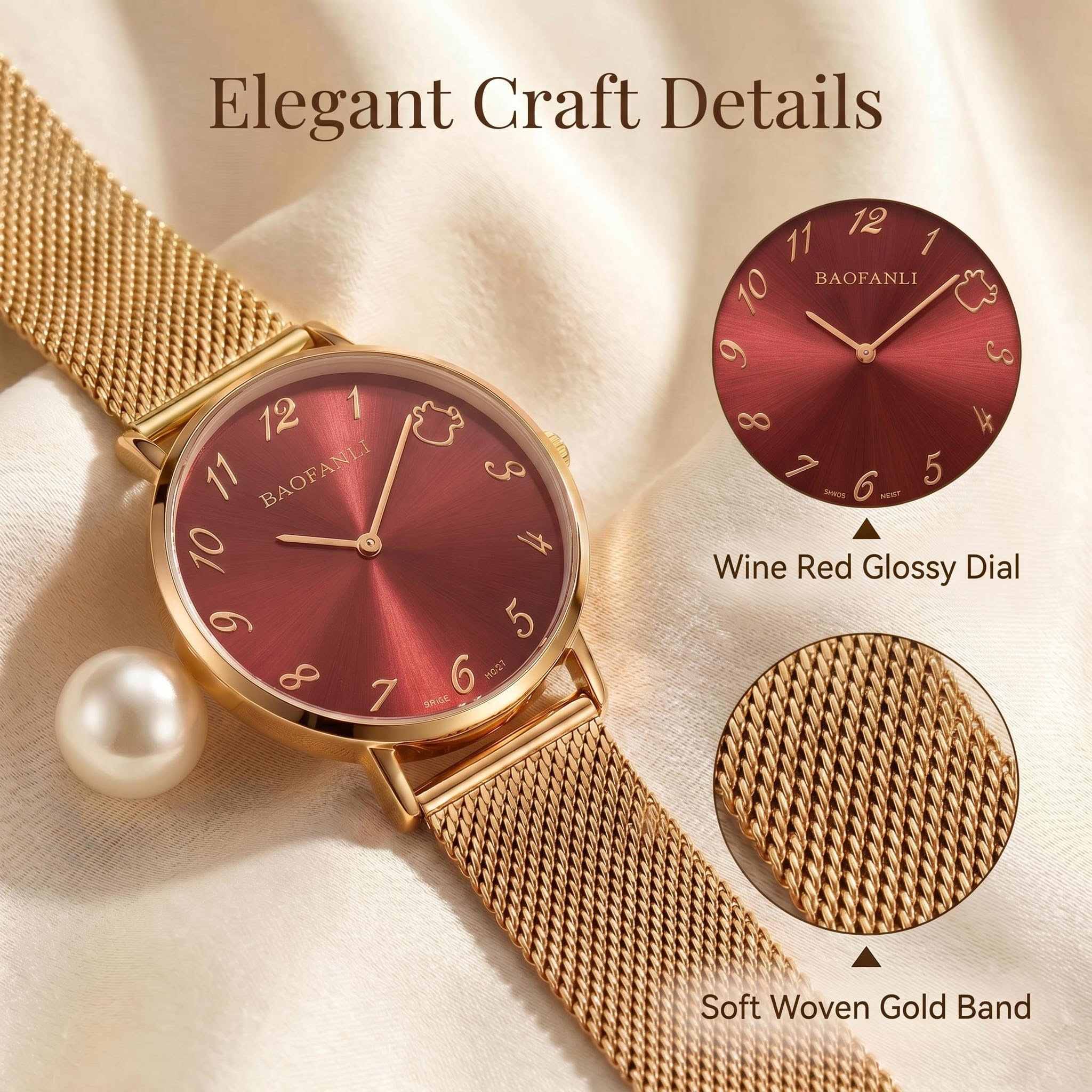 BAOFANLI Women's Quartz Watch, - Mesh Strap Metal recension och pris