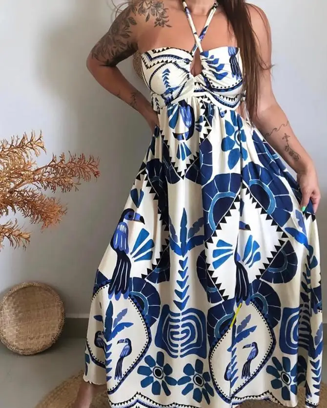 Summer Dress Woman  Vintage Tr - Tropic Strap Vintage recension och pris