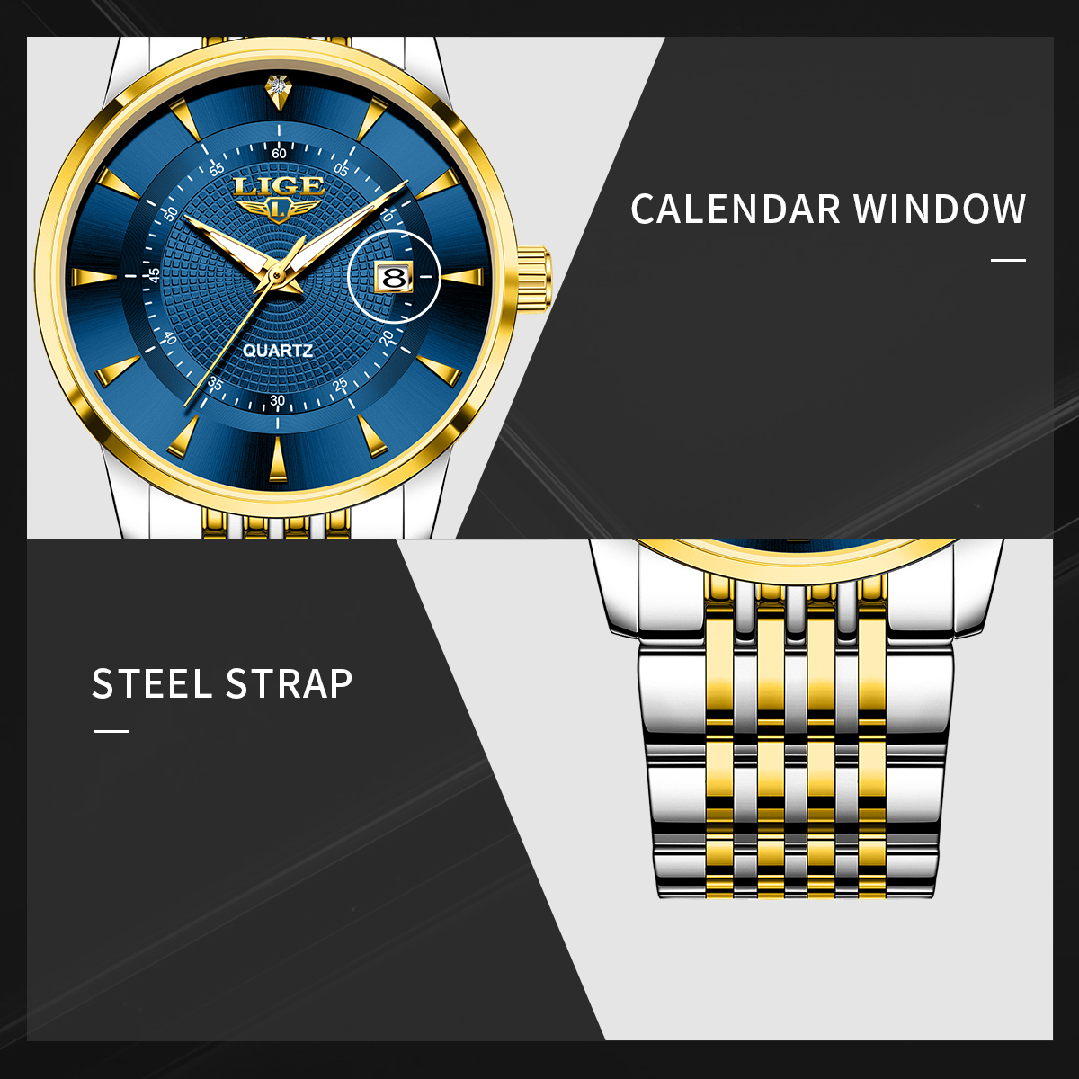 LIGE New 2026 Luxury Man Watch - Stainless Bracelet Diver recension och pris