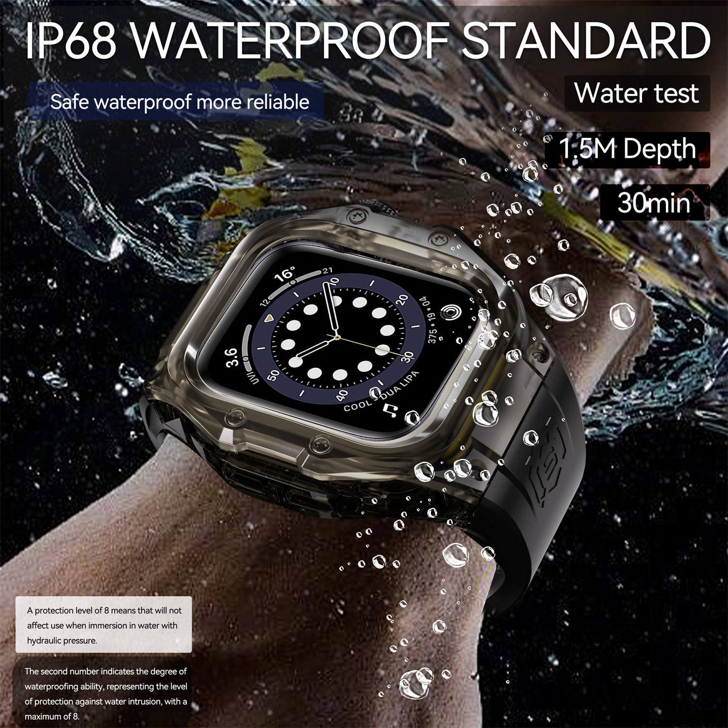 ShellBox IP68 Waterproof Sport - Rubber Strap Diver recension och pris
