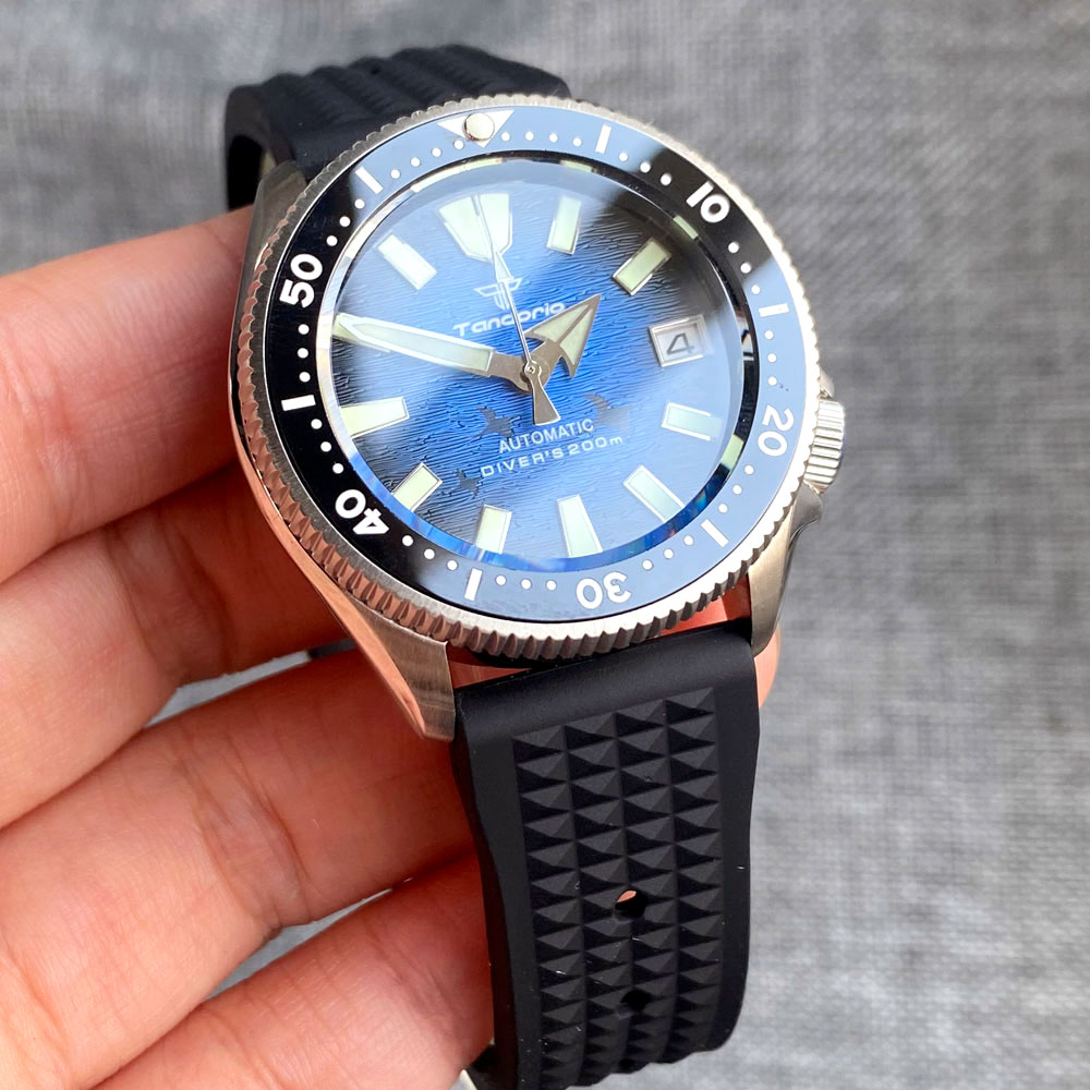 37mm Tandorio 200m Diving NH35 - Rubber Strap Diver recension och pris