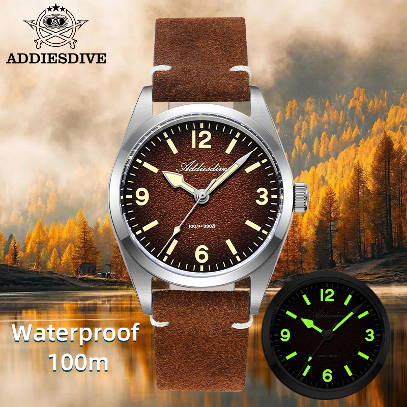 ADDIESDIVE Japan 2035 Super Lu - Suede Strap Watch recension och pris