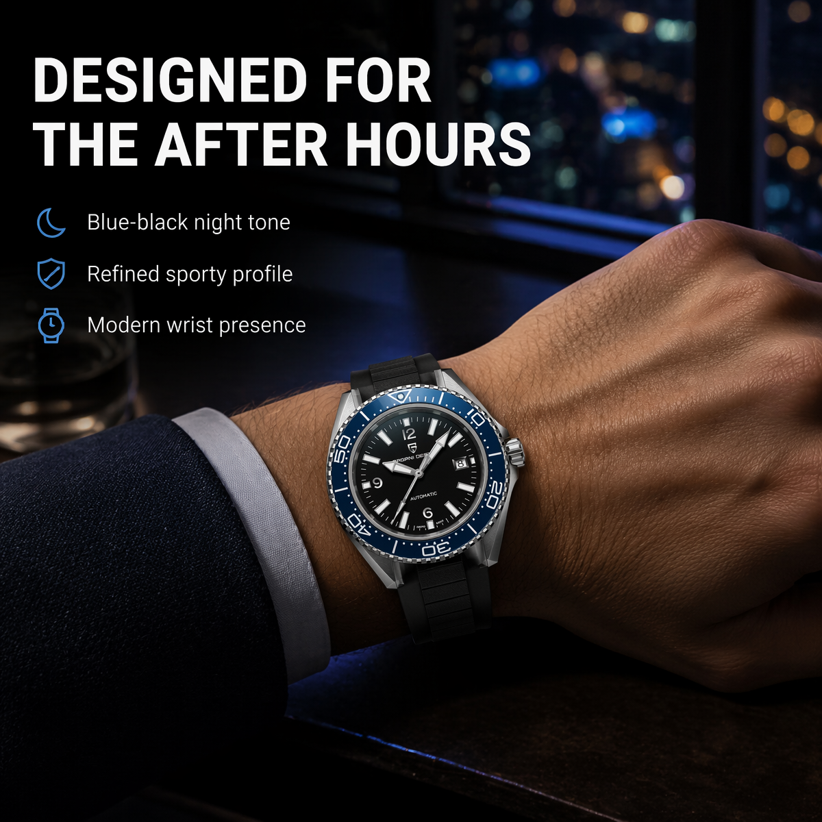 Pagani Design New Men's Mechan - Rubber Strap Diver recension och pris