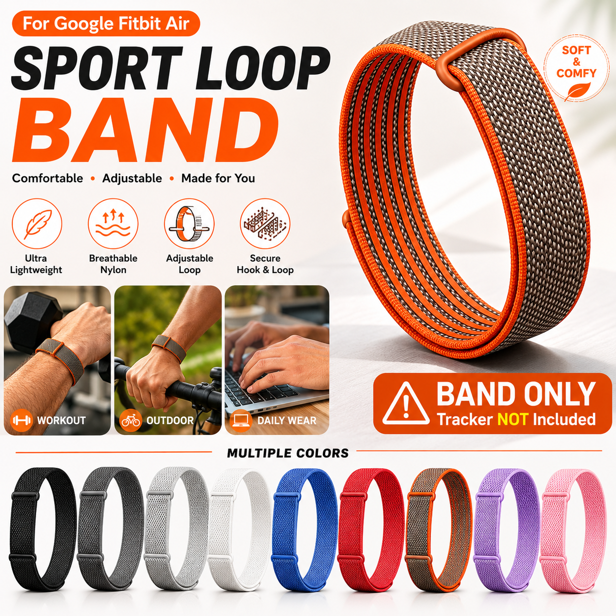 Adjustable Loop Strap for Goog - Sport Loop Velcro recension och pris