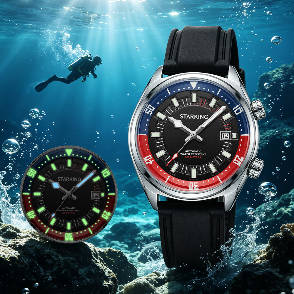 STARKING Men's Automatic 8215  - Rubber Strap Diver recension och pris