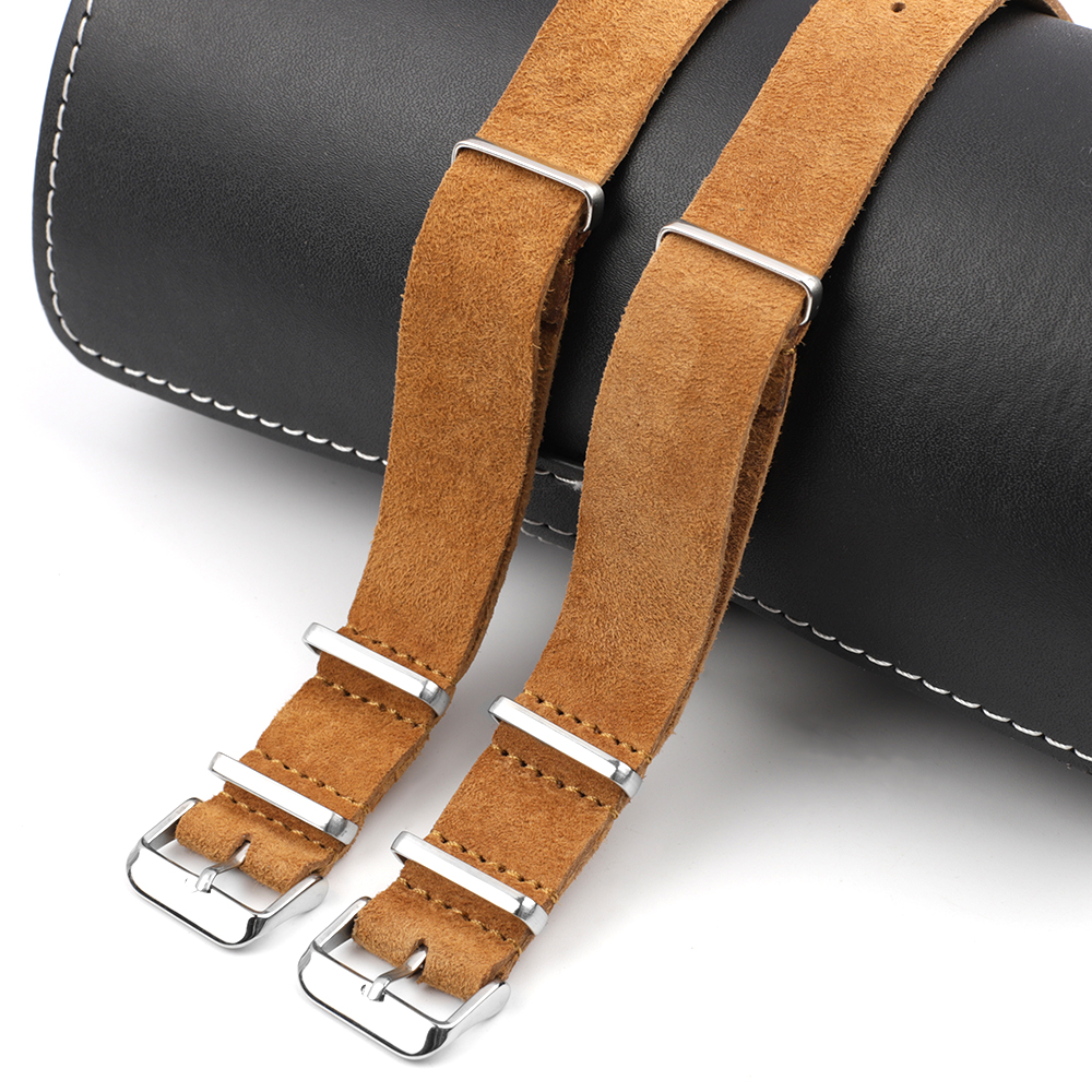 Soft Retro Suede Genuine Leath - Nato Strap Nylon recension och pris