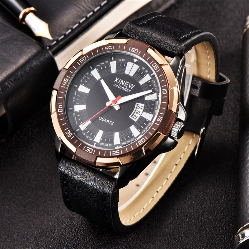 Men XINEW Brand Watches Studen - Leather Watch Band Men recension och pris