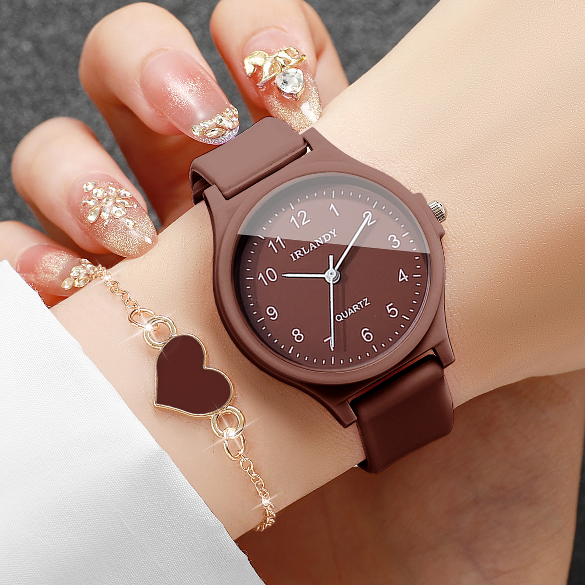 2PCS Fashion Arabic Dial Women - Silicone Band Women recension och pris