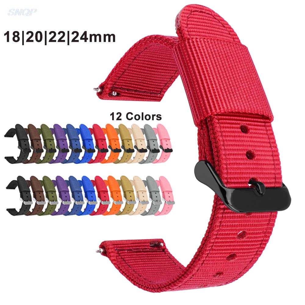 18mm 20mm 22mm 24mm Nylon Canv - Canvas Strap Watch recension och pris